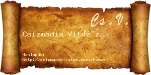 Csizmadia Vitéz névjegykártya